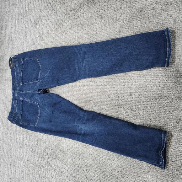 Express Jeans Skinny Distressed Mid Rise Blue Pockets Women’s Size 14 - Picture 10 of 15